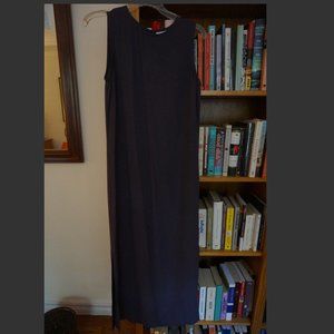 Eileen Fisher silk maxi tank dress, dark purple